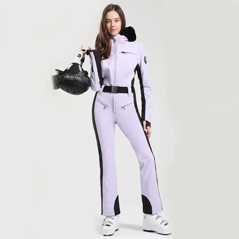 Combinaisons de ski imperméables coupe-vent pour femmes