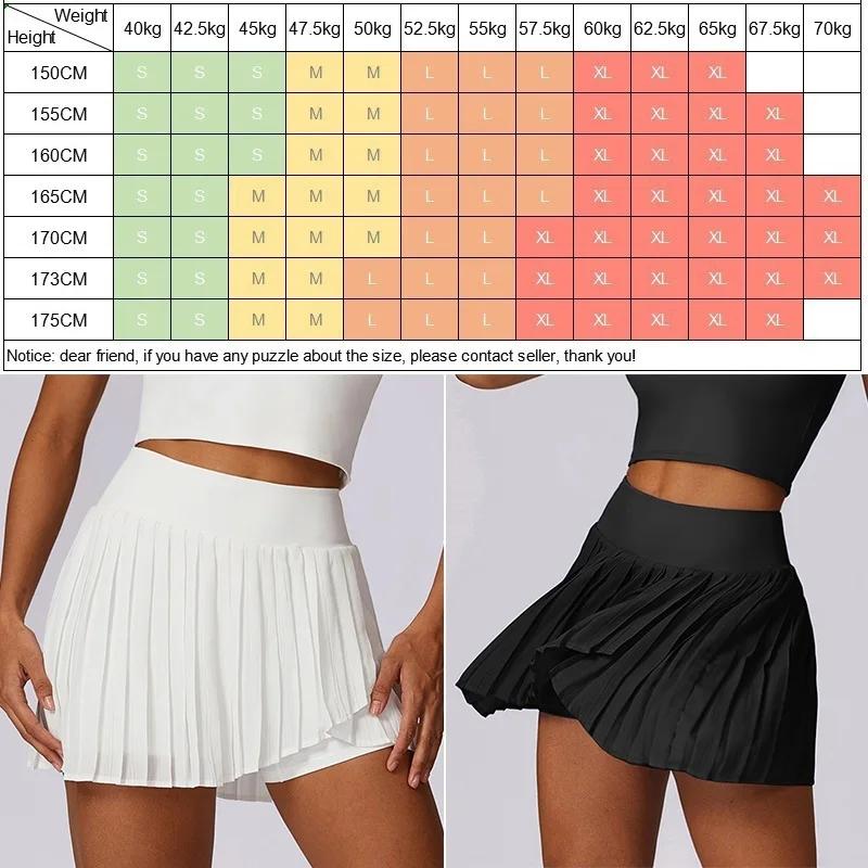 Jupe de sport plissée pour tennis et fitness - Shorts taille haute pour running et gym