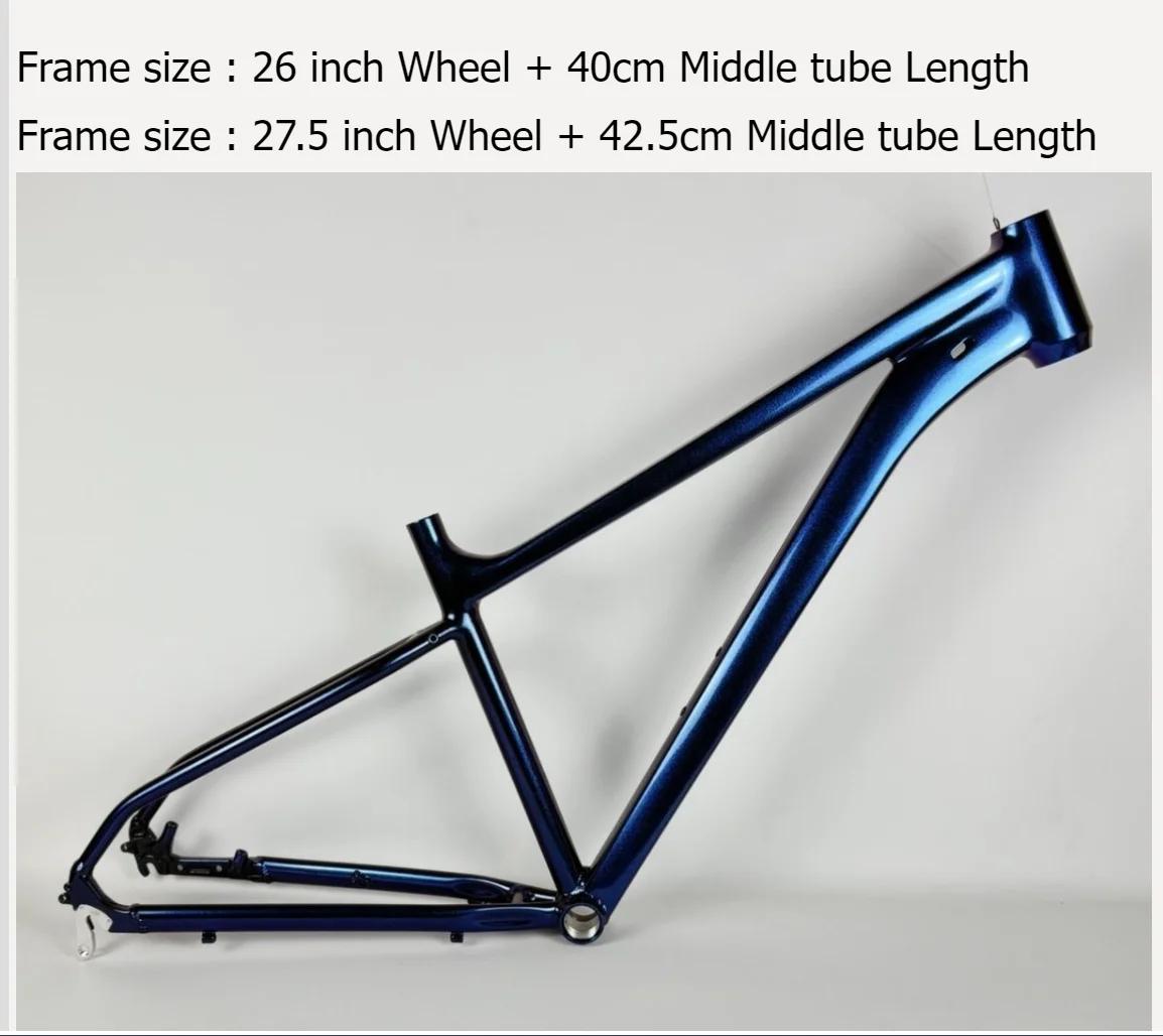 Cadre de vélo de montagne en alliage d'aluminium, 26 pouces, 27.5 pouces, ligne interne, cadre de vélo vtt