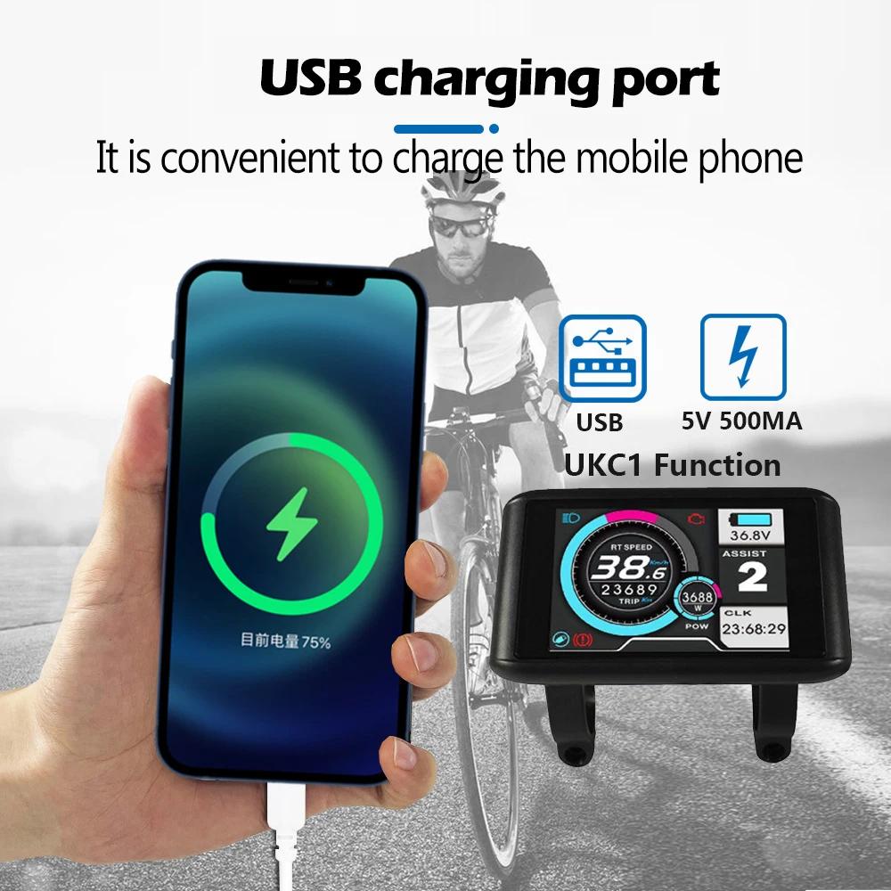 Kit de vélo électrique 5000W 3000W 2000W avec écran TFT UKC1, prise en charge de la charge USB, S966 NFC, moteur de moyeu arrière MTX39