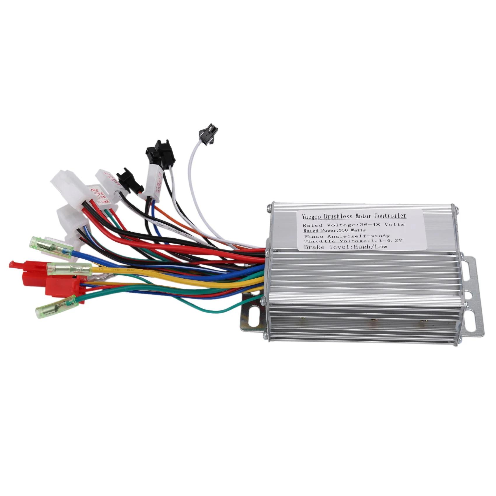 Contrôleur de moteur CC sans balais pour vélo électrique, accessoires de scooter électrique, 36V, 48V, 350W
