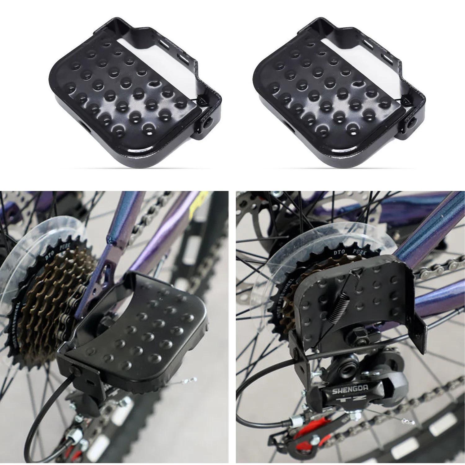 Repose-pieds pliant universel pour vélo électrique, avec ressort élastique, conception surdimensionnée, finition peinture résistante à la rouille