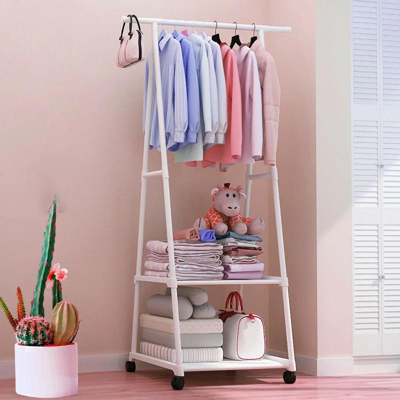 Porte-vêtements monté au sol, cintre Simple, porte-chapeaux, chambre pliante triangulaire, ménage, sac suspendu d'intérieur, vêtements
