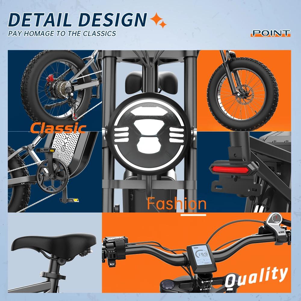 EKX X20 vélo électrique montagne cyclomoteur Ebike 20 pouces gros pneu 2000W 48V 35AH hommes route EBikes vélo électrique pour adultes E BIKE Sans TVA