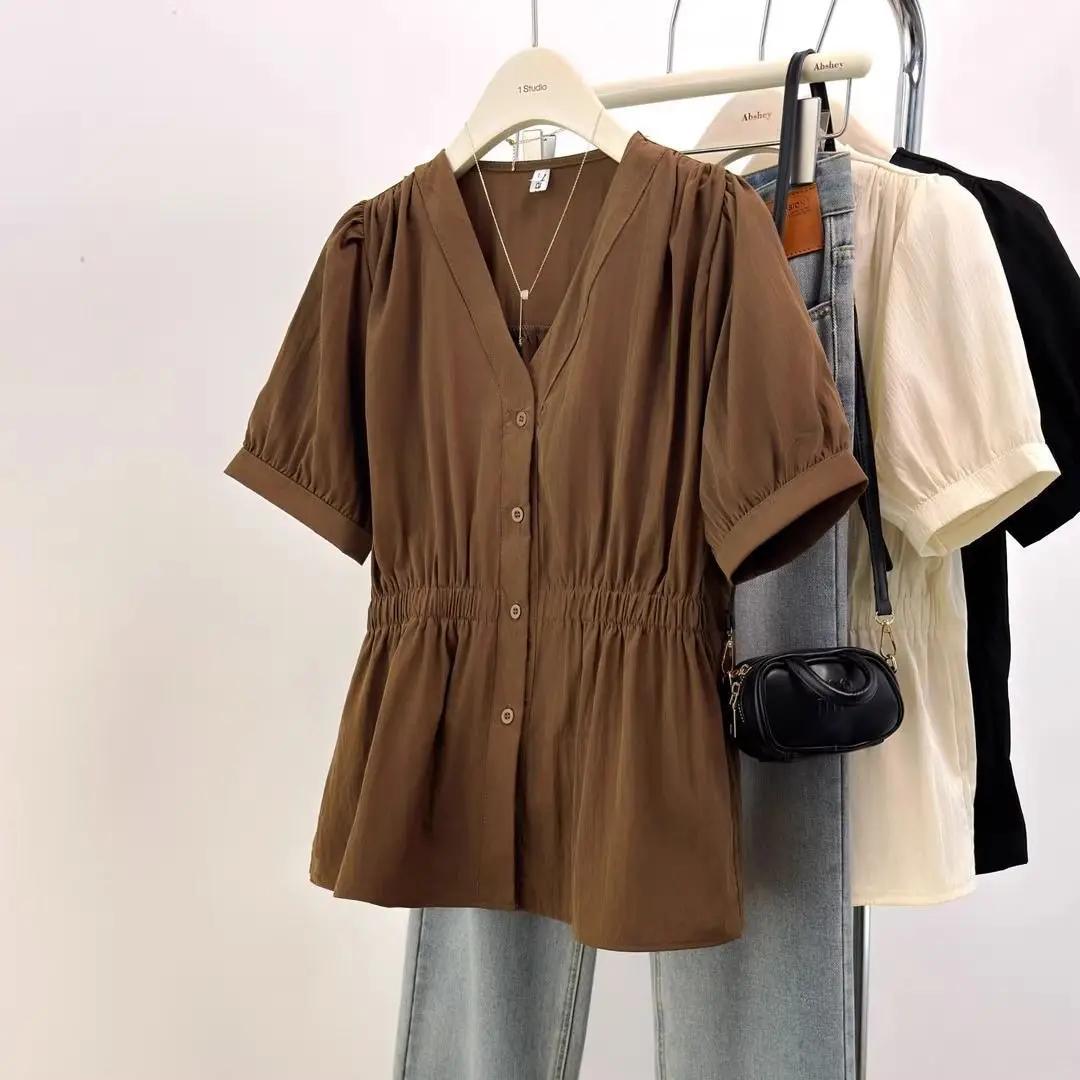 Chemise et chemisier d'été à taille élastique