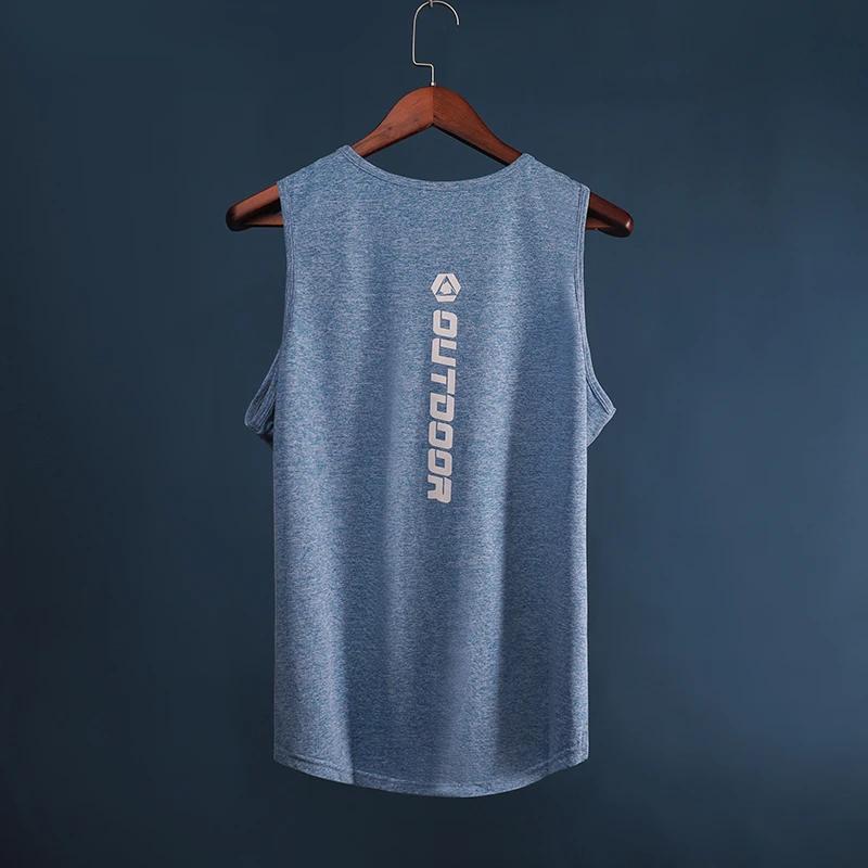 Débardeur de sport pour homme, T-shirt de fitness et course, mode estivale, coupe ample, tenue de basketball, séchage rapide, haut d'entraînement