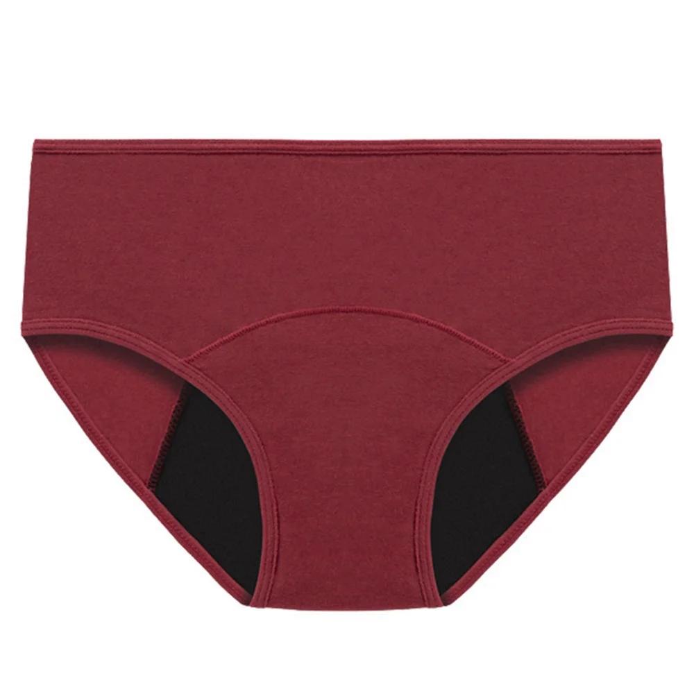Culotte menstruelle très abondante pour femme, slip respirant en coton, taille basse, sous-vêtements physiologiques pour femmes