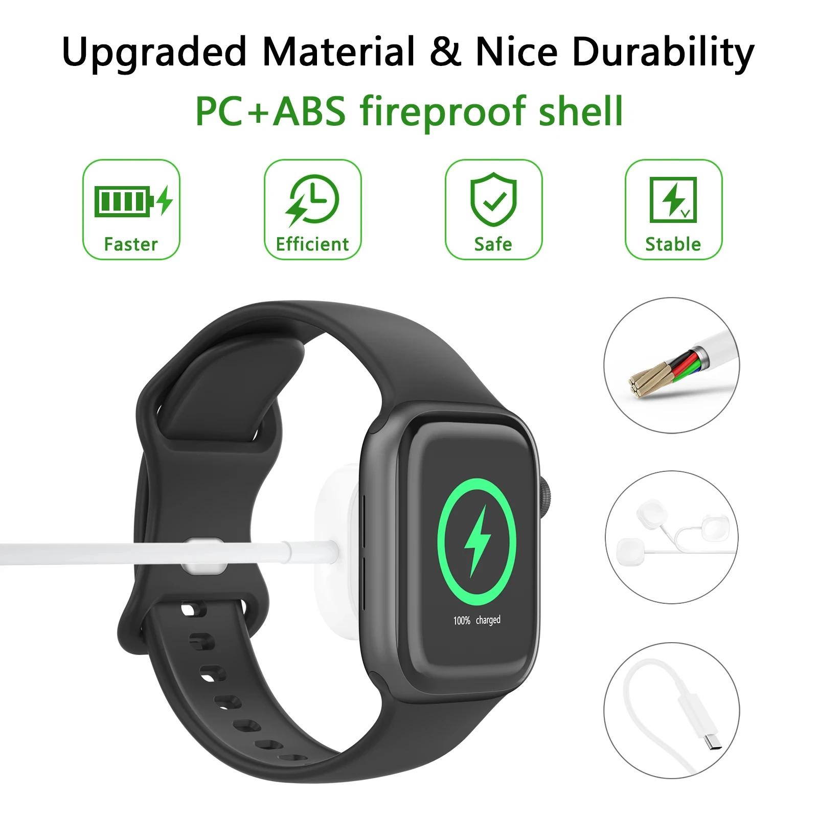 Nouveau chargeur magnétique sans fil pour Apple Watch série 9 8 7 6 5 4 SE câble de charge rapide USB Type C pour iWatch série 6 3 5 3 2 1