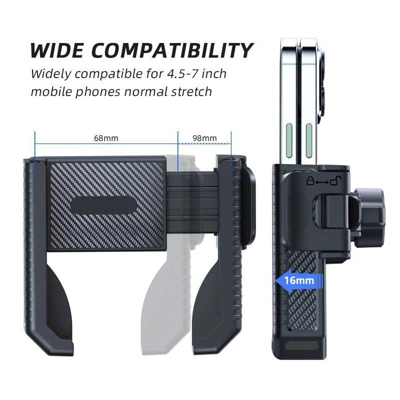 Support de téléphone portable pour vélo et moto, support de téléphone portable pour guidon de vélo, clip de fixation GPS, support antichoc pour téléphones de 4.5 à 7.0 pouces