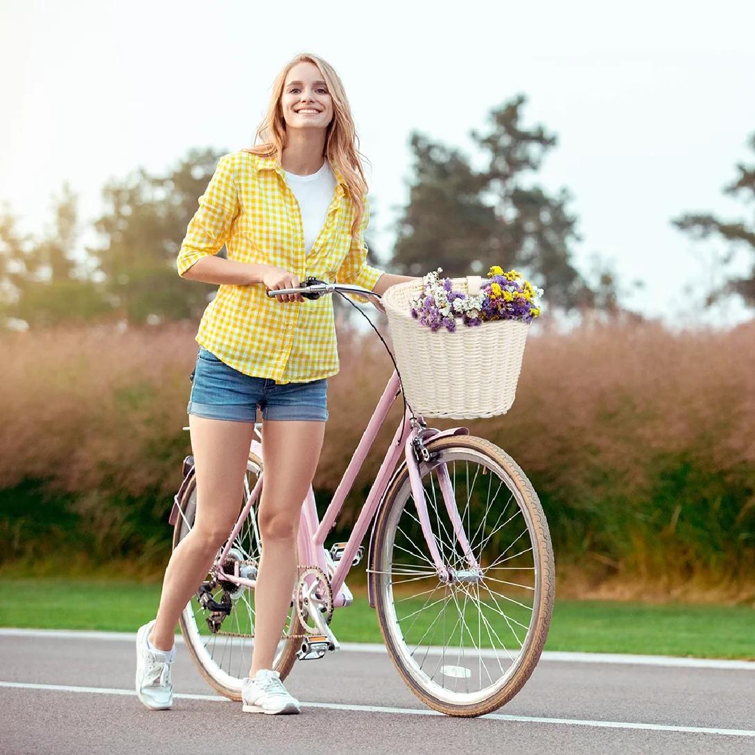 Panier avant de vélo multifonction en rotin, panier de vélo imperméable, panier de vélo traditionnel, cadeau vintage pour collègues et amis