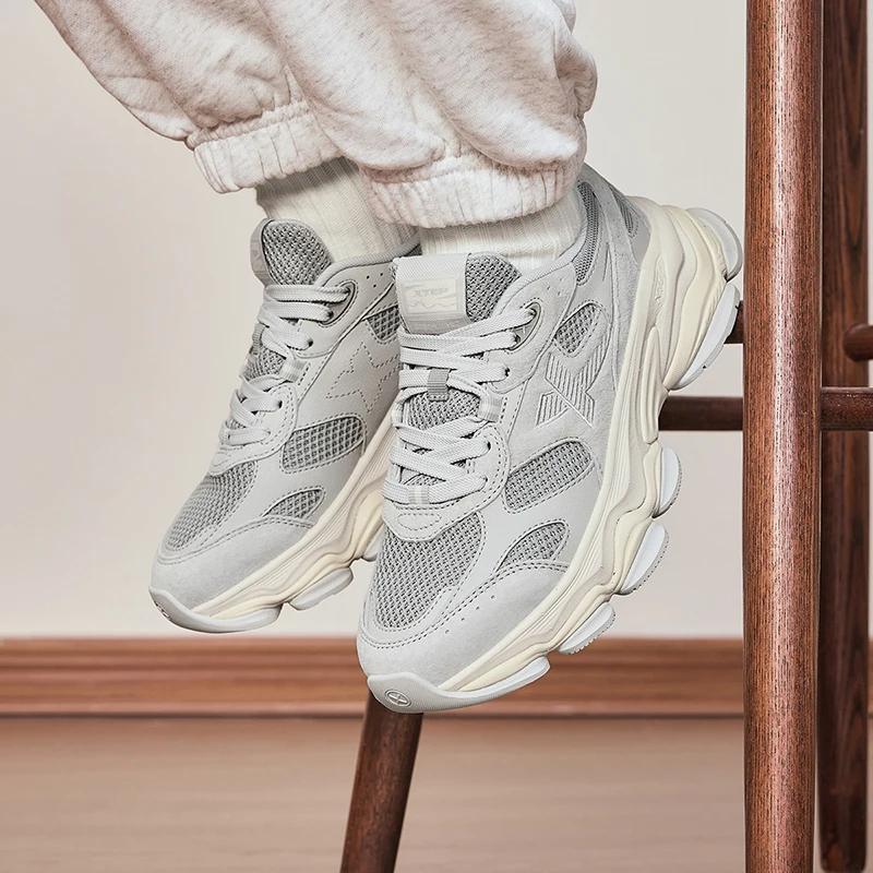 Chaussures de sport décontractées vintage femmes Xtep 2025 - Baskets extérieur semelle optique mode chinoise