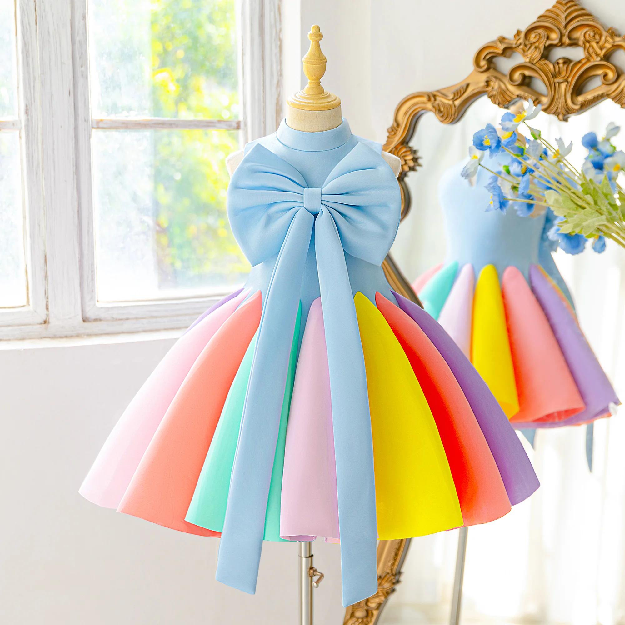 Robes de demoiselle d'honneur colorées d'été pour filles