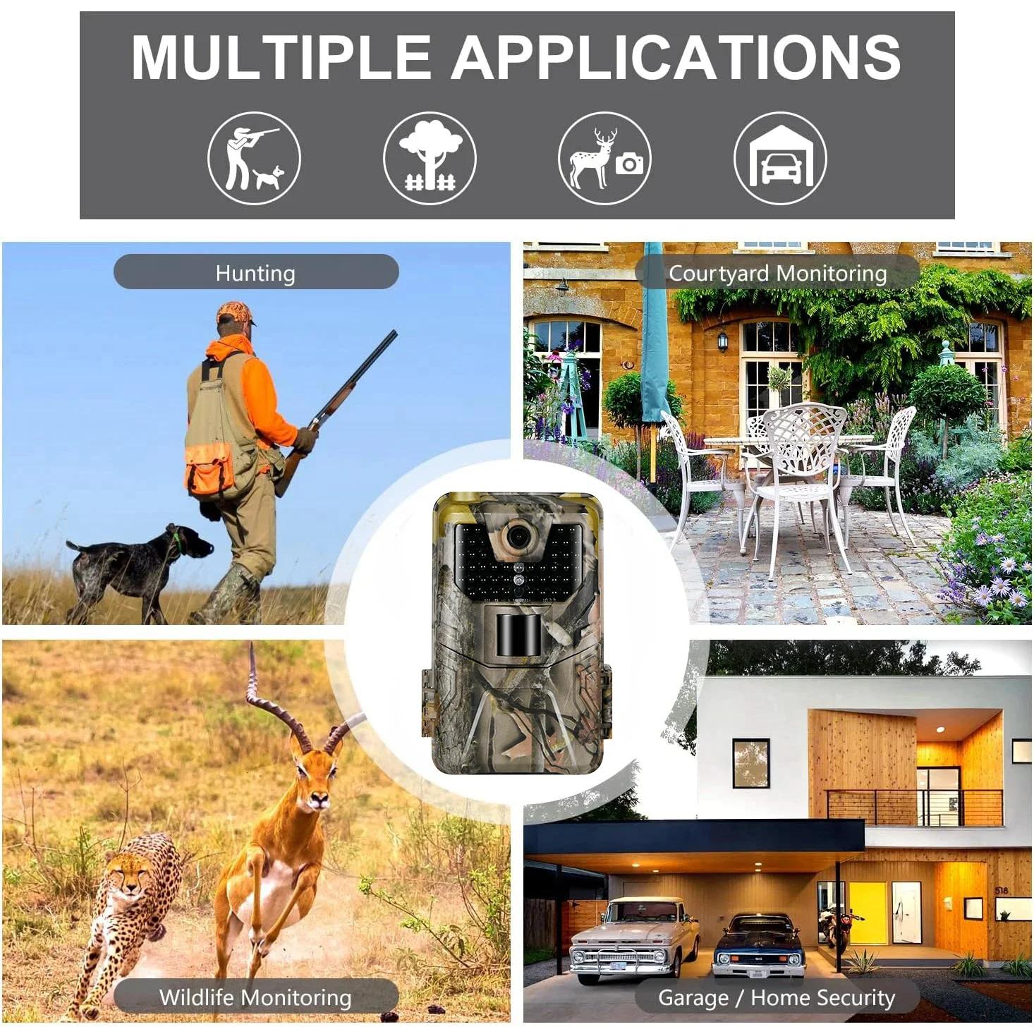 Caméra de surveillance faune 20MP 1080P vision nocturne 2G GSM SMS MMS SMTP Email HC900M pour chasse