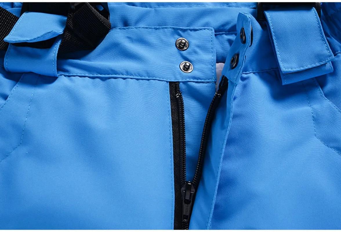 Pantalons de ski pour hommes et femmes, coupe-vent et imperméables, avec bretelles, pantalons d'hiver en coton épais et chauds, pantalons de snowboard