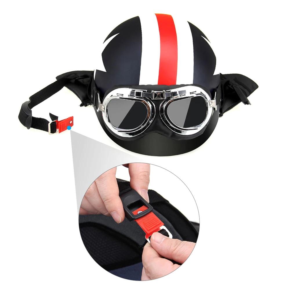 Casque de Moto demi-visage rétro Vintage Style Moto Casco Capacete casque de Moto avec visière lunettes UV Motocross Moto