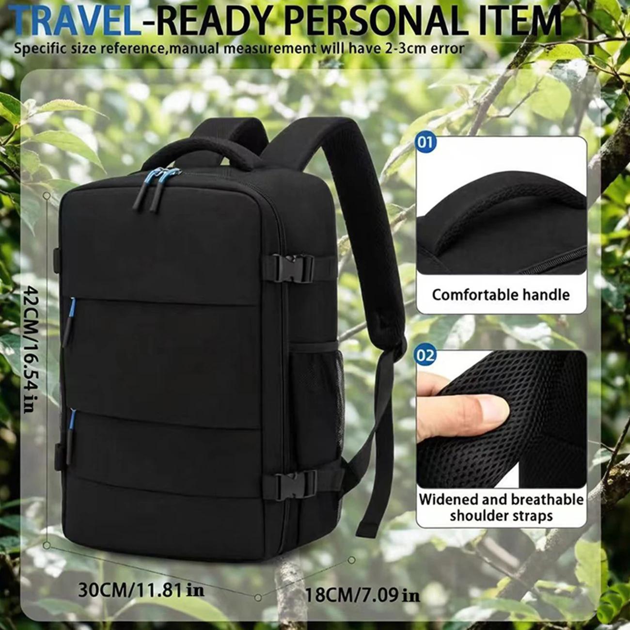 Sac à dos de voyage à compression sous vide avec pompe - Bagage à main durable scellé