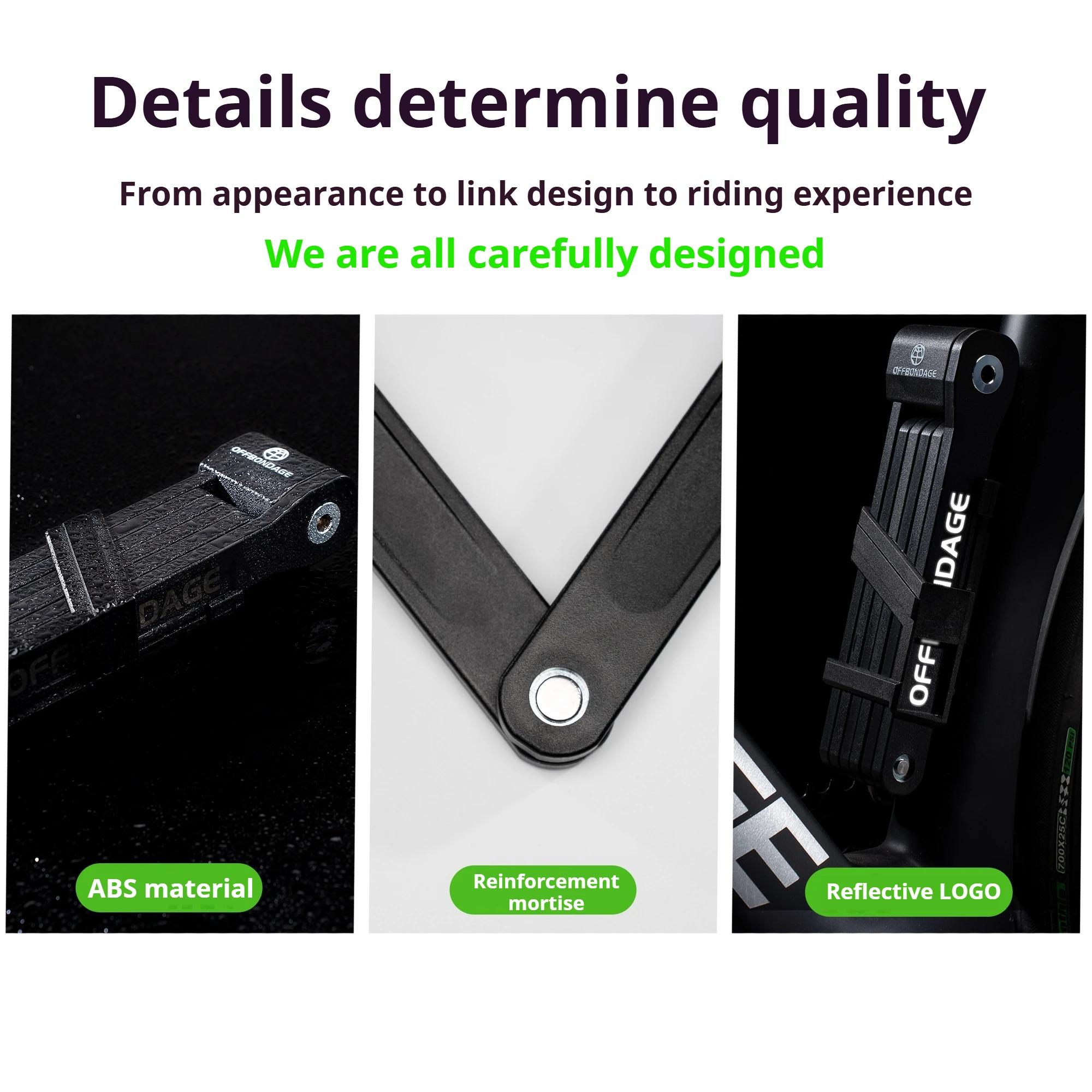 Antivol pliable OFFBONDAGE pour vélo, VTT, vélo de route, trottinette et vélo électrique – Haute sécurité antivol – Accessoires pour vélo