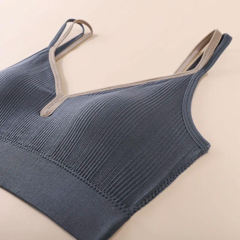 Soutien-gorge sport femme sans coutures - Brassière yoga anti-transpiration push-up pour fitness