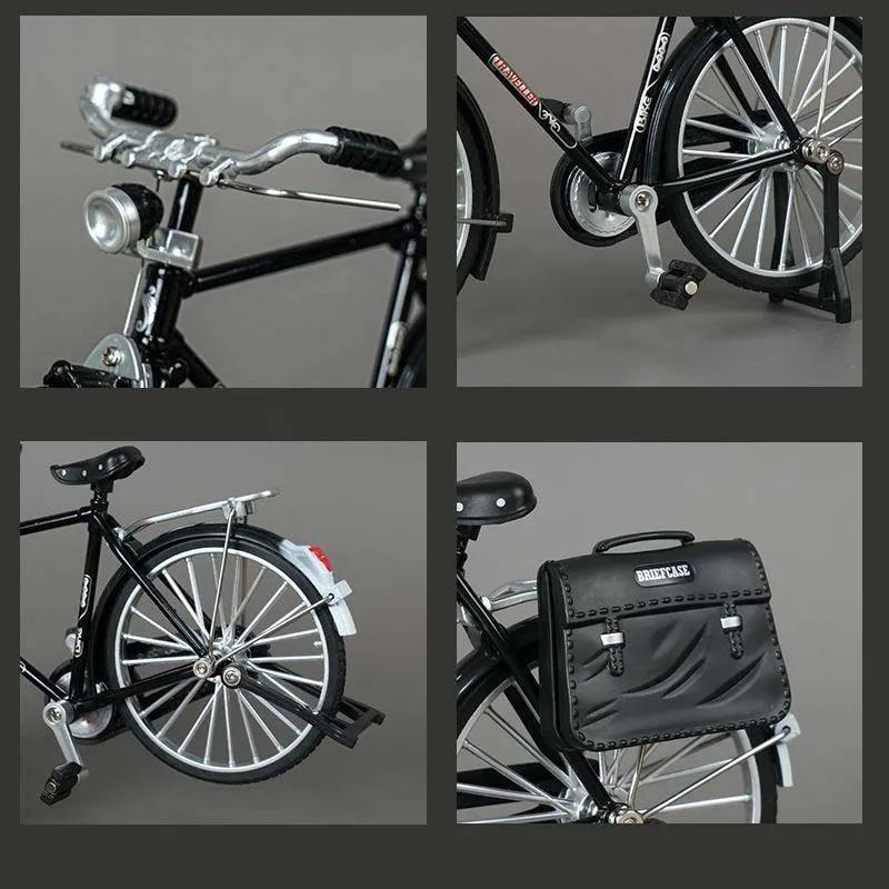 Kit de construction de modèle de vélo vintage avec 51 pièces, grand modèle miniature à assembler soi-même, décoration de collection et cadeau pour la maison et le bureau