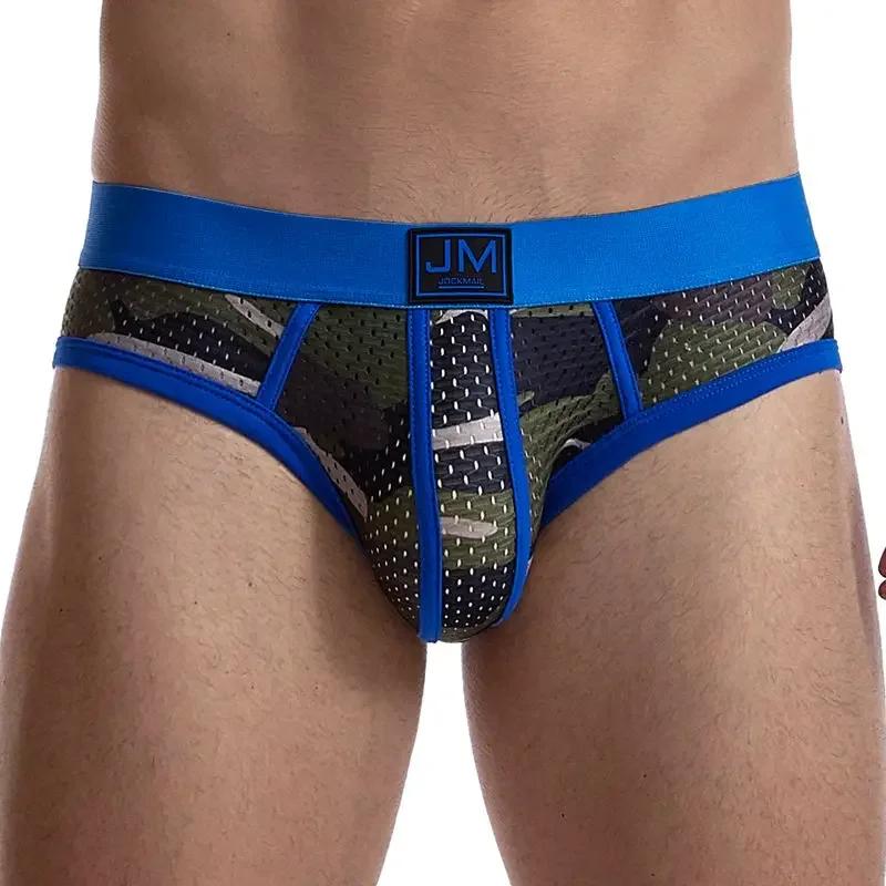 Sous-vêtements pour hommes slips caleçons en Nylon taille basse maille respirant Camouflage