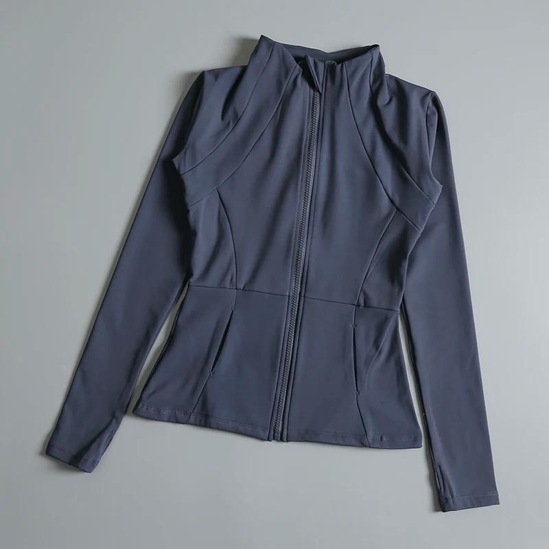 Manteau de yoga femme manches longues élastique lâche pour exercice fitness et soutien quotidien