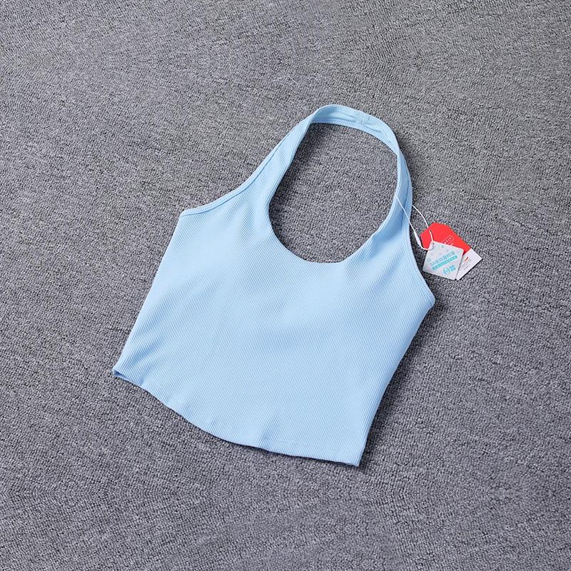 Soutien-gorge de sport dos nu pour yoga et fitness - Rembourré super doux couleur unie