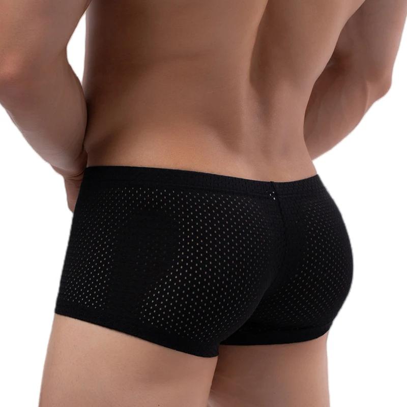 Culotte homme caleçon homme Sexy maille Shorts boxeurs sous-vêtements respirant Ropa intérieur Hombre Boxershorts hommes boxeurs doux