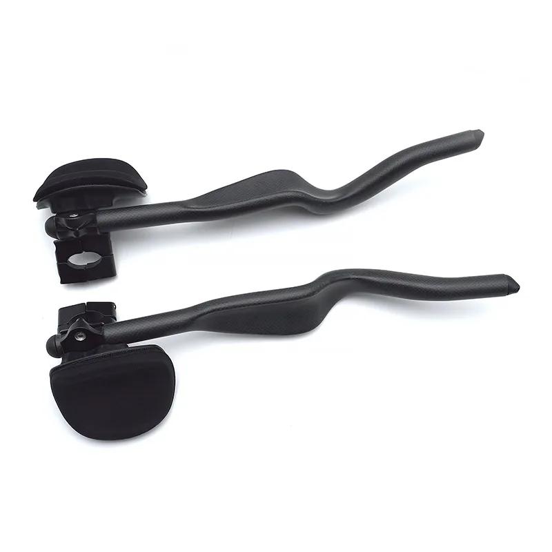 Vélo de route Triathlon temps d'essai 3K repose-vélo entièrement en carbone guidon TT 35 ° Pour extension de guidon Aero avec clip