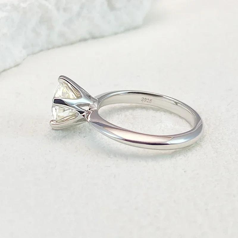 Bague Moissanite 0.5-5ct pour femmes
