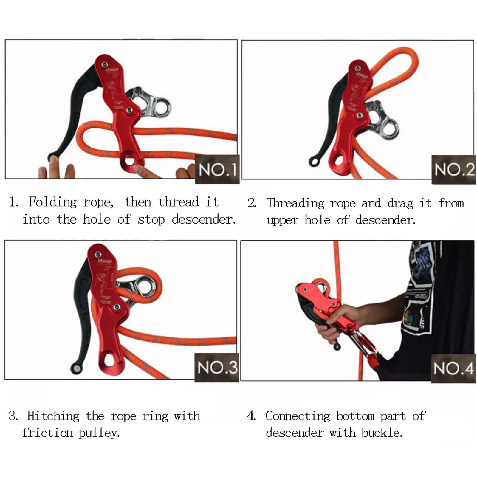 Dispositif d'assurage auto-freinage Gear-12mm ULsimple pour gréement arbre escalade professionnel