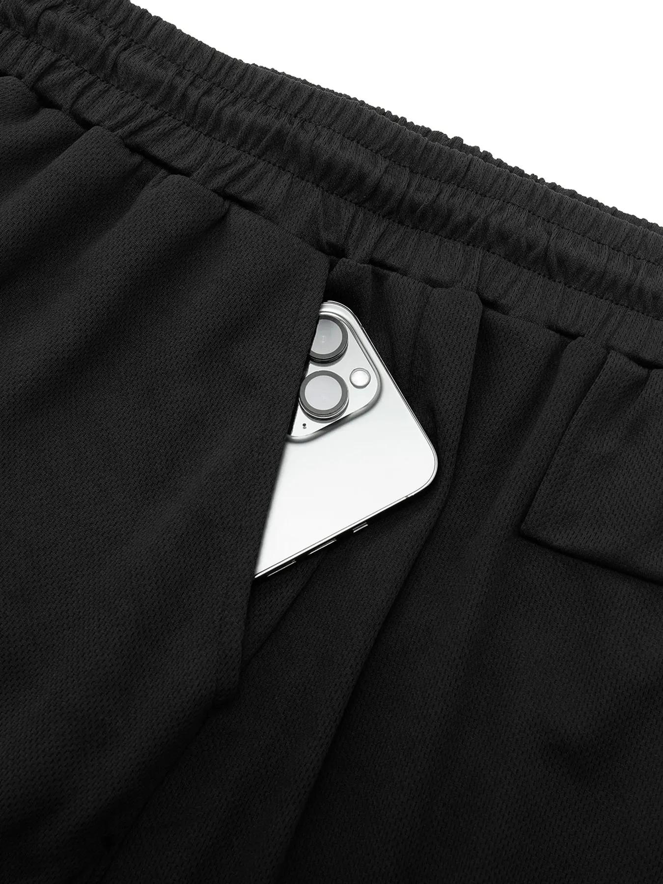 Short course homme 2 en 1 compression - Poche sécurisée pour salle de sport et entraînement intensif