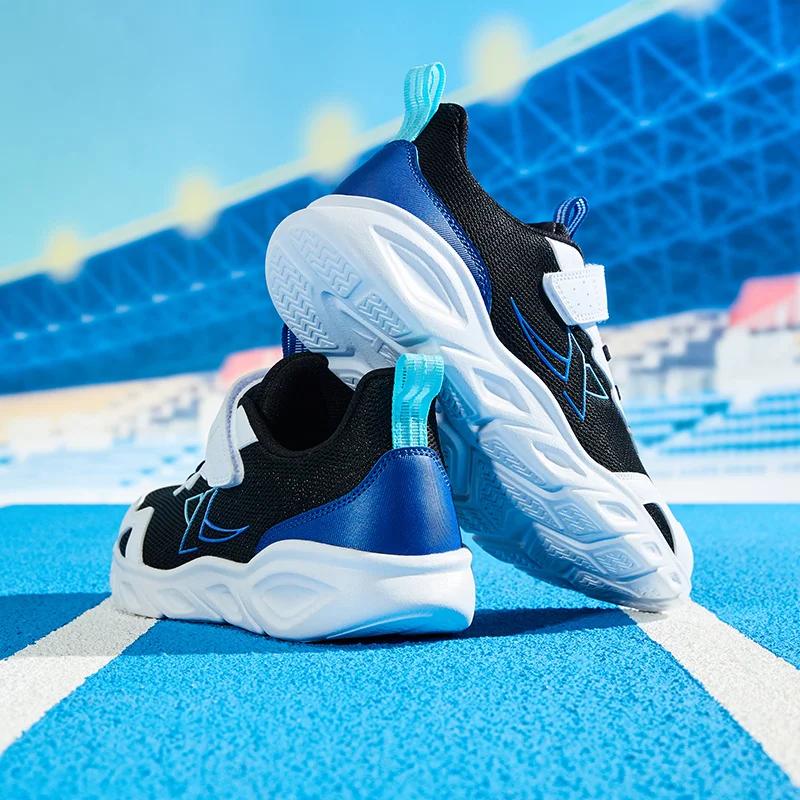 Chaussures de course Xtep enfants garçons - Modèle Velcro maille respirante 676315119551