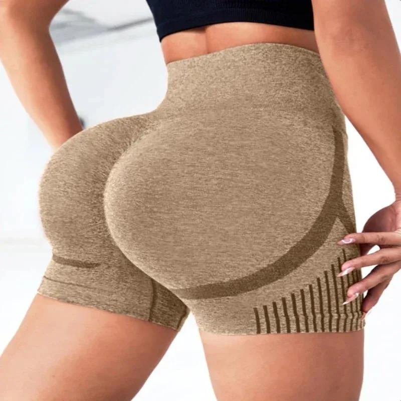 Shorts de yoga pour femmes, sous-vêtements de yoga, sans couture, haute élasticité, taille haute, séchage rapide, décontractés, sportifs