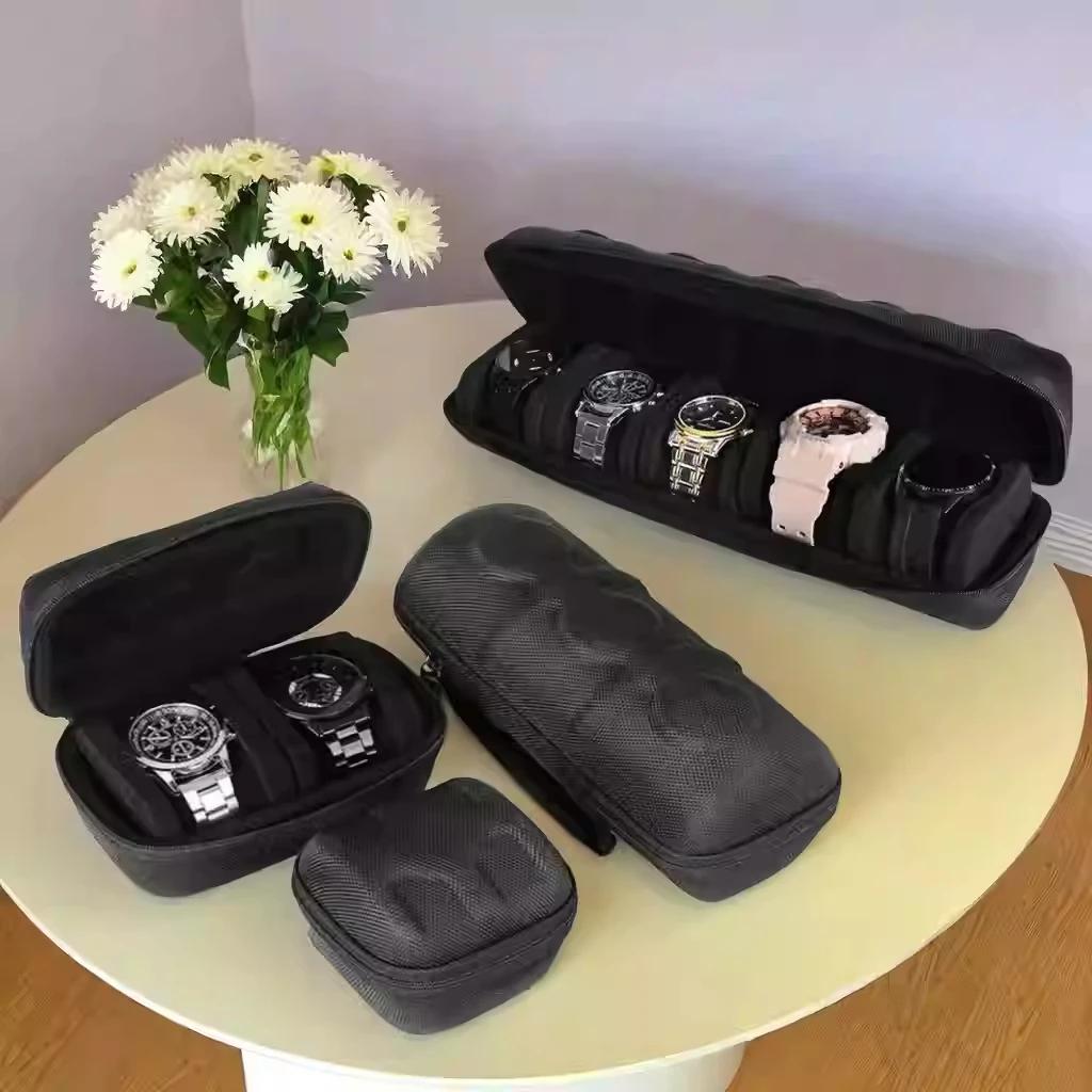 Boîte à montres portable 6/10 emplacements, étui de voyage étanche pour organiser et transporter les montres