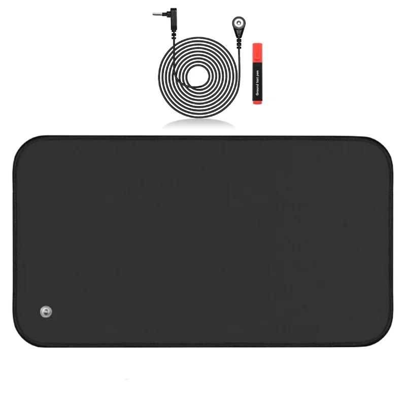 Tapis de mise à la terre pour le sommeil 30 x 60 cm Tapis de mise à la terre naturel bien-être pour améliorer la circulation, réduire l'inflammation et soulager la douleur/anxiété