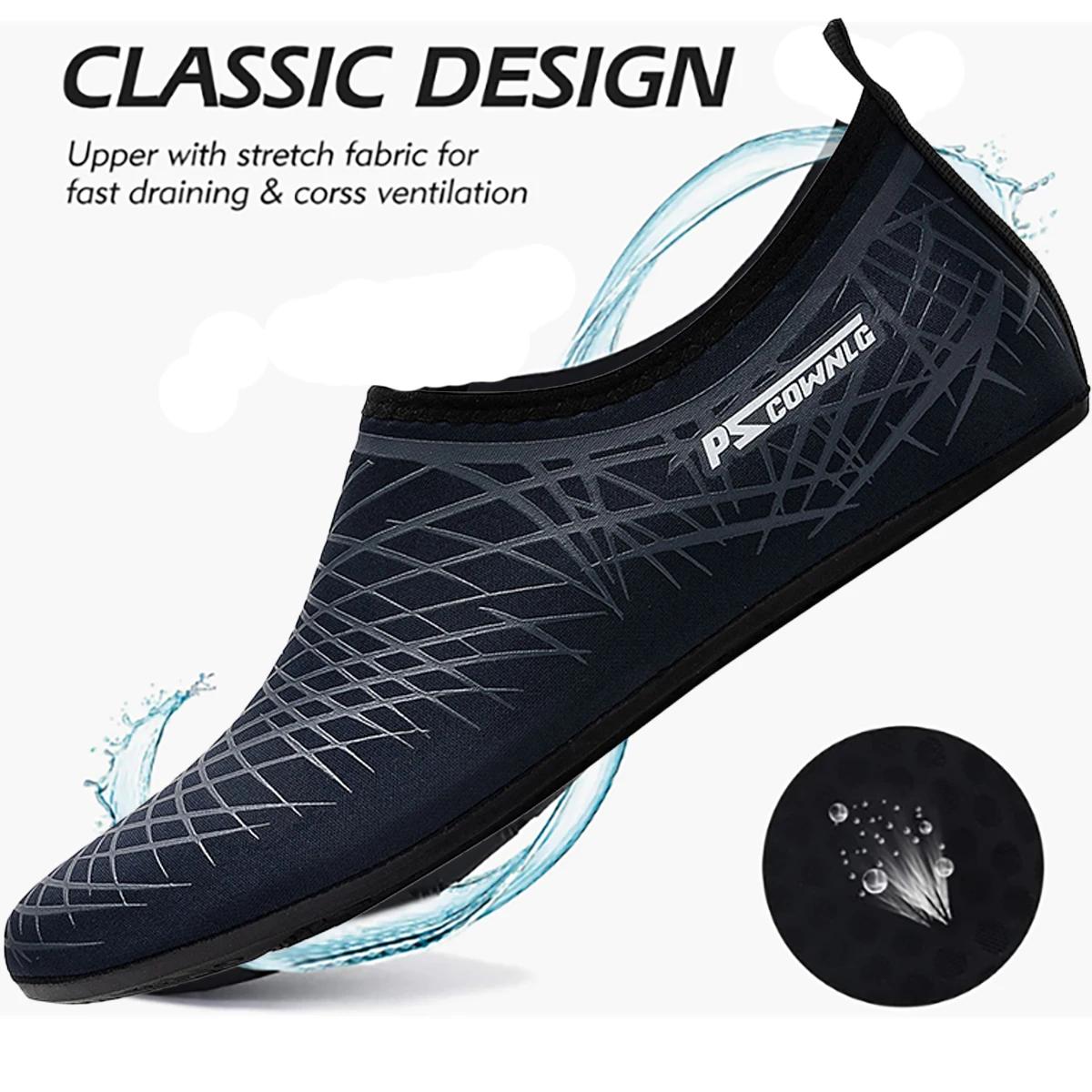 Chaussures aquatiques femmes hommes plage natation sport nautique pieds nus confortables