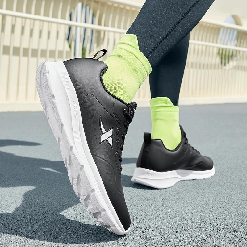 Chaussures de course homme Xtep hiver cuir imperméables - Amorti résistant à l'usure baskets jogging 876419110051