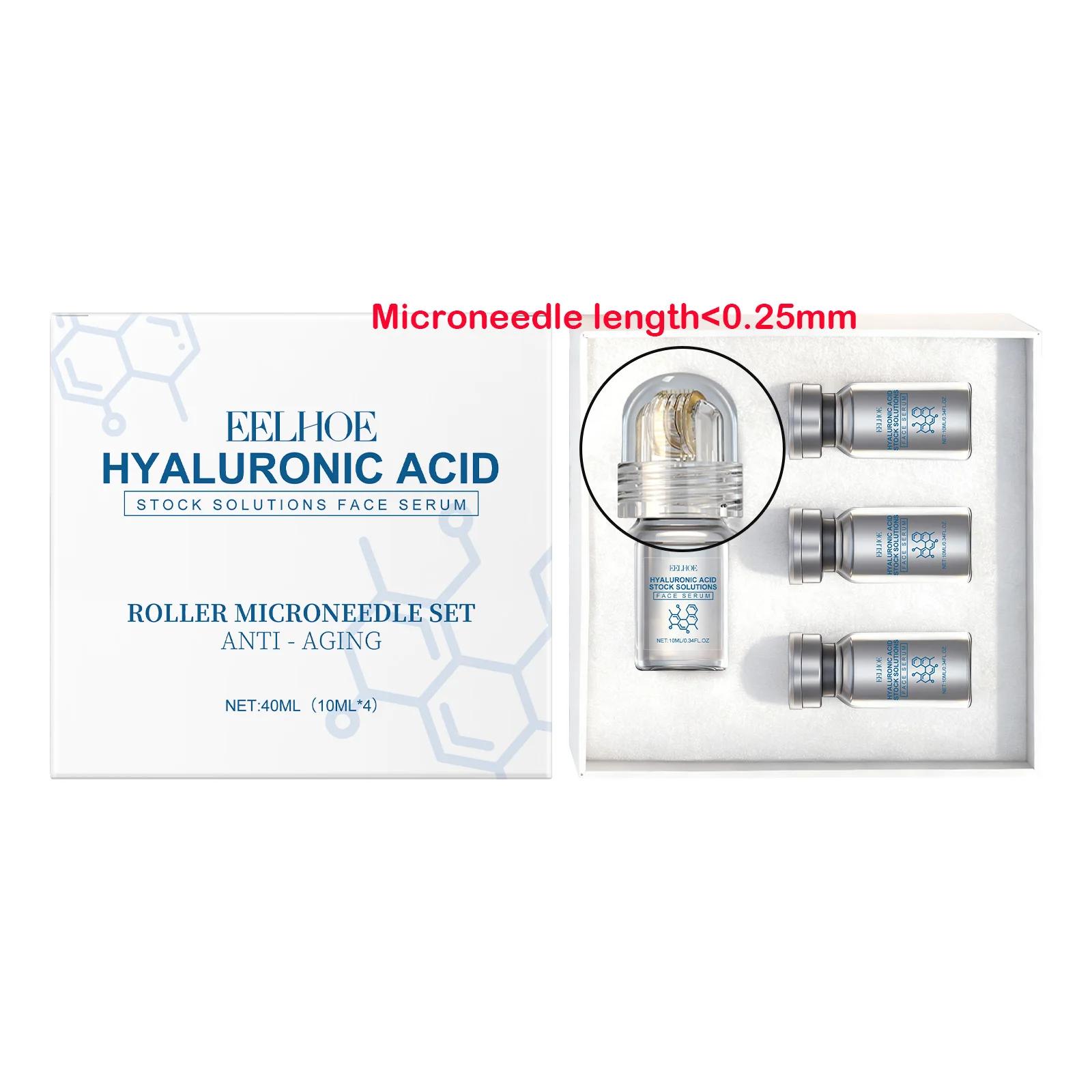 Sérum Visage à l'Acide Hyaluronique avec Rouleau Microneedle – Hydratant, Anti-rides, Lissant et Rafraîchissant