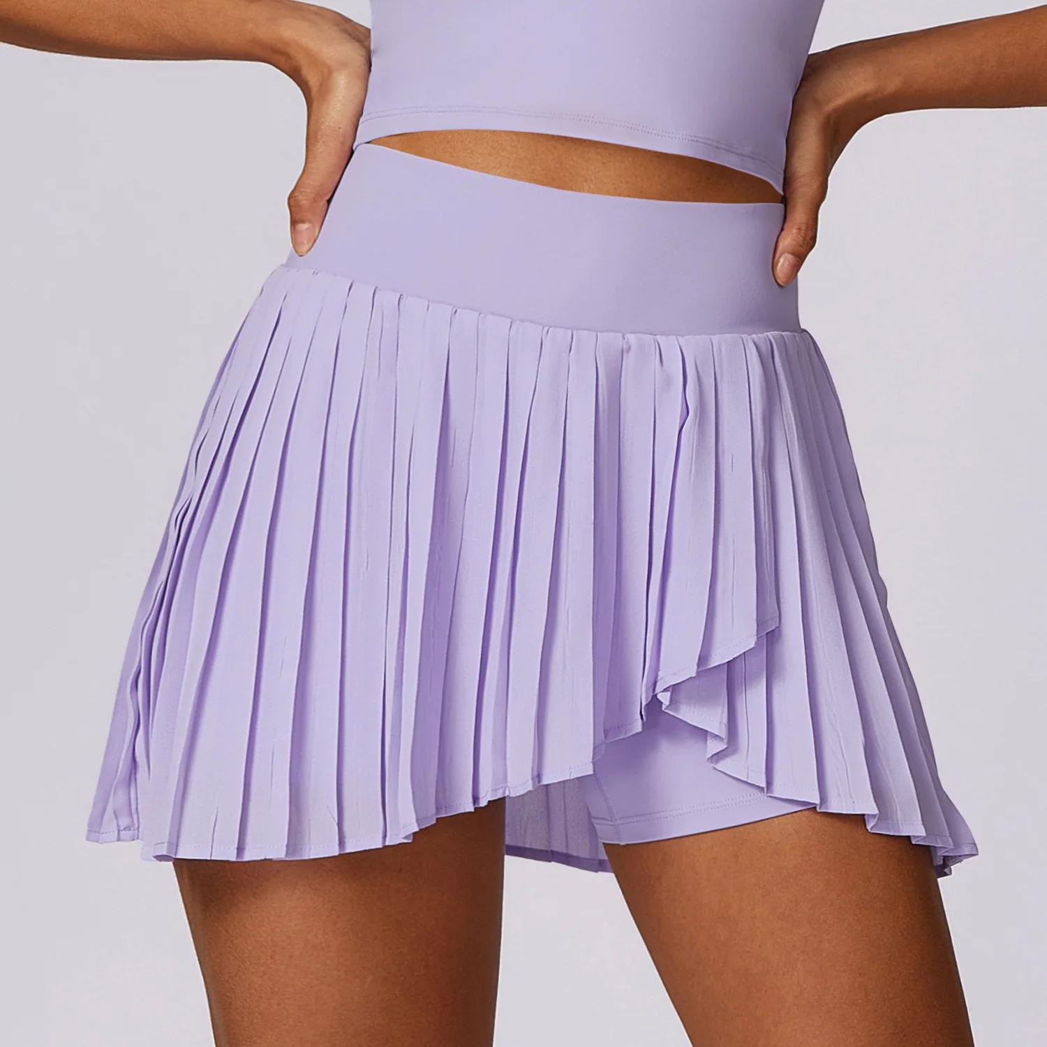 Jupe tennis femme poches plissée golf fitness short intégré - Vêtements sport