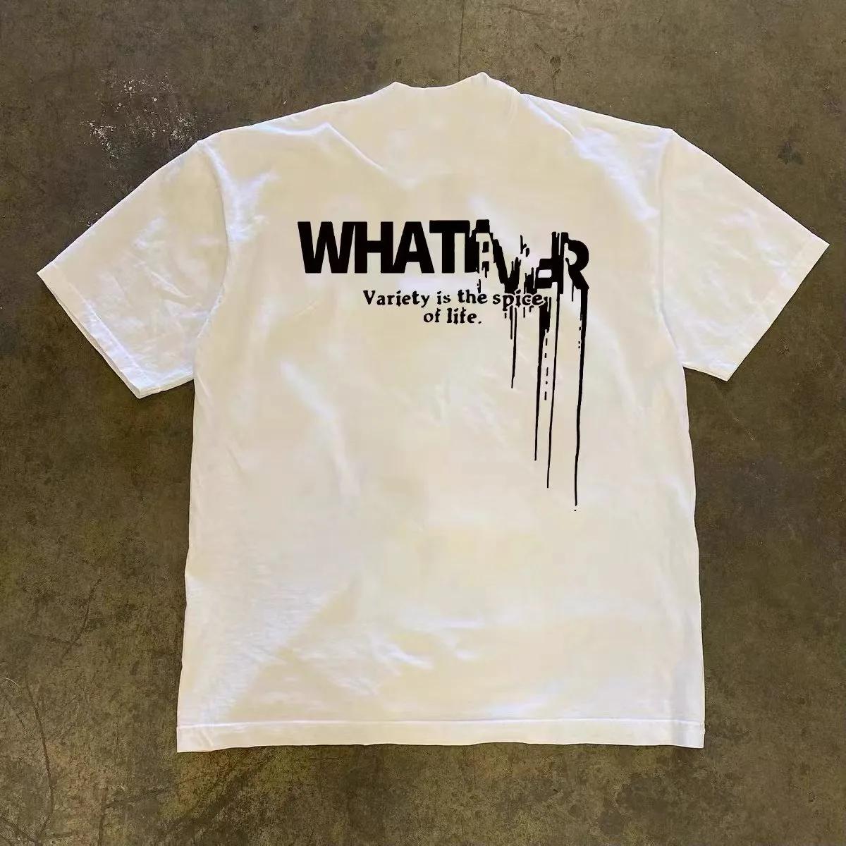 T-shirt Homme Grande Taille Style Urbain Tendance Été Manches Courtes Col Rond Ample Décontracté Haut Vêtement Masculin