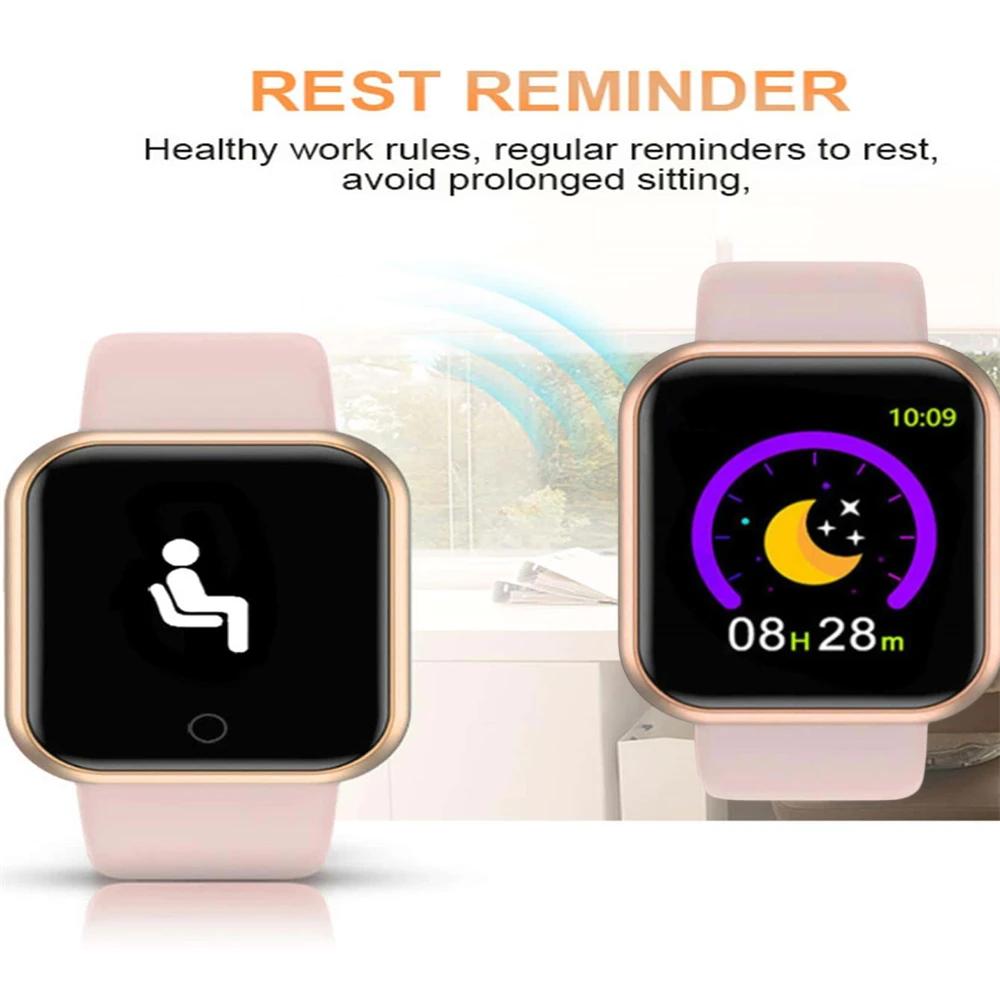 Montres intelligentes de sport étanches avec écran de document, bracelet de fitness Bluetooth, tension artérielle, fréquence cardiaque, moniteur de sommeil, santé
