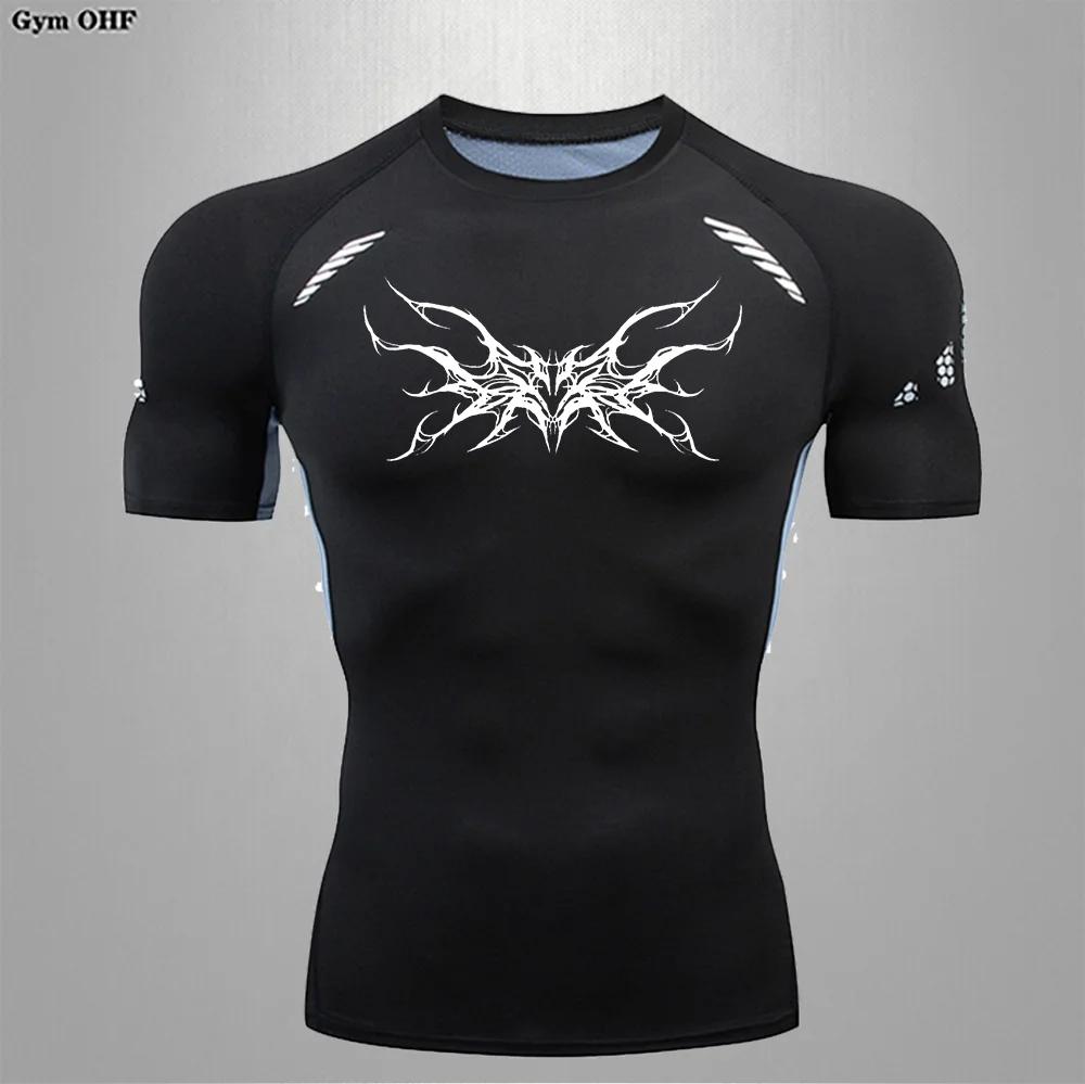 T-shirt compression homme minceur été - Chemise sport fitness salle gym séchage rapide confortable