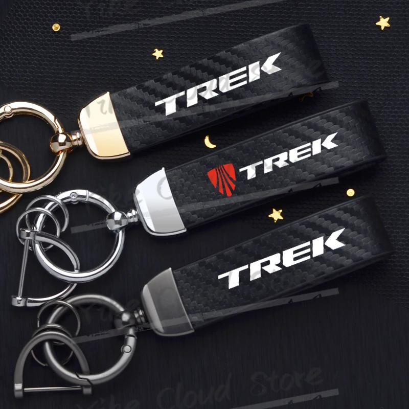 Porte-clés en cuir texturé en Fiber de carbone, imprimé Ultra HD pour vélo tout-terrain TREK, accessoires de moto