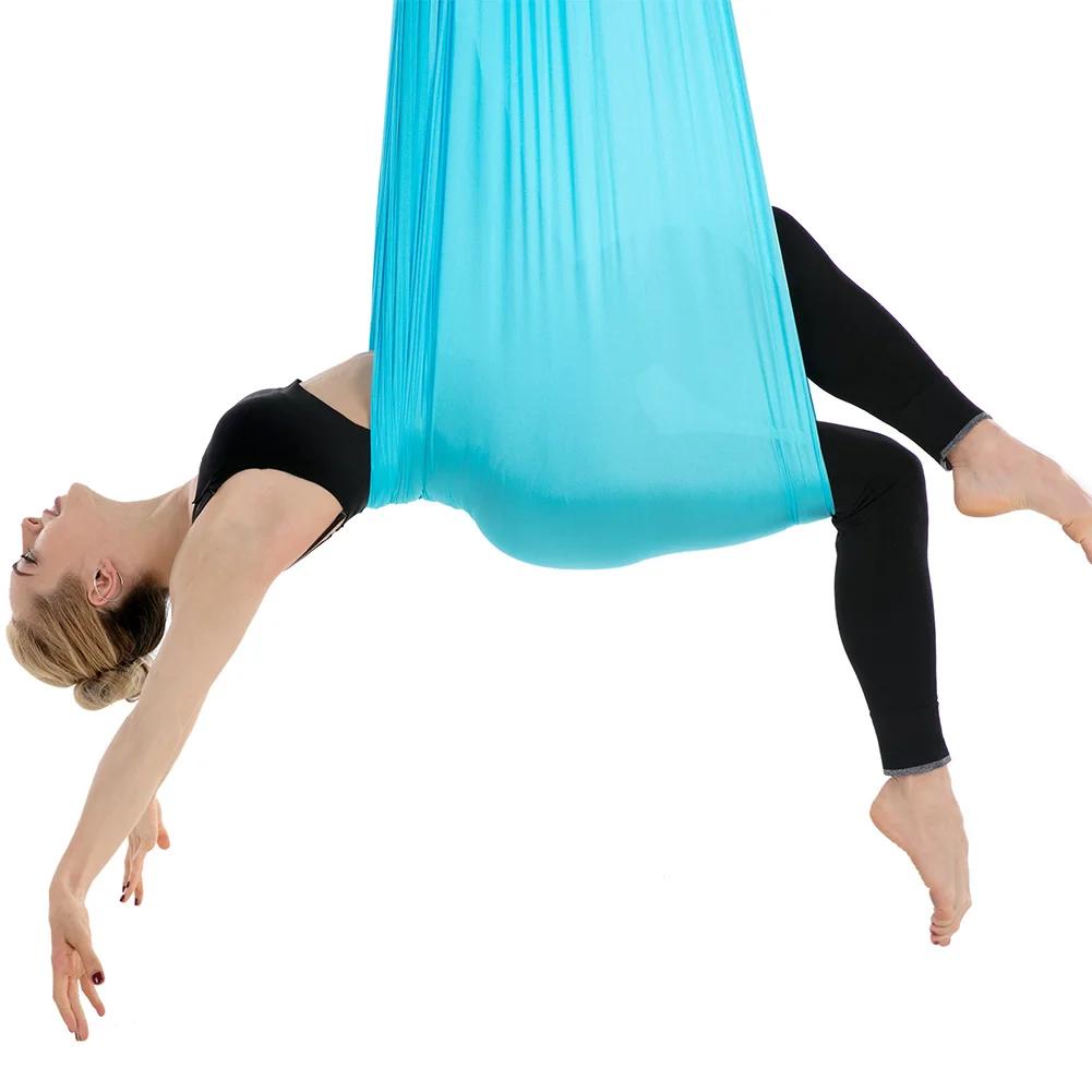 Hamac yoga 7m x 2.8m tissu Fitness - Balançoire anti-gravité pour étirements et relaxation en plein air