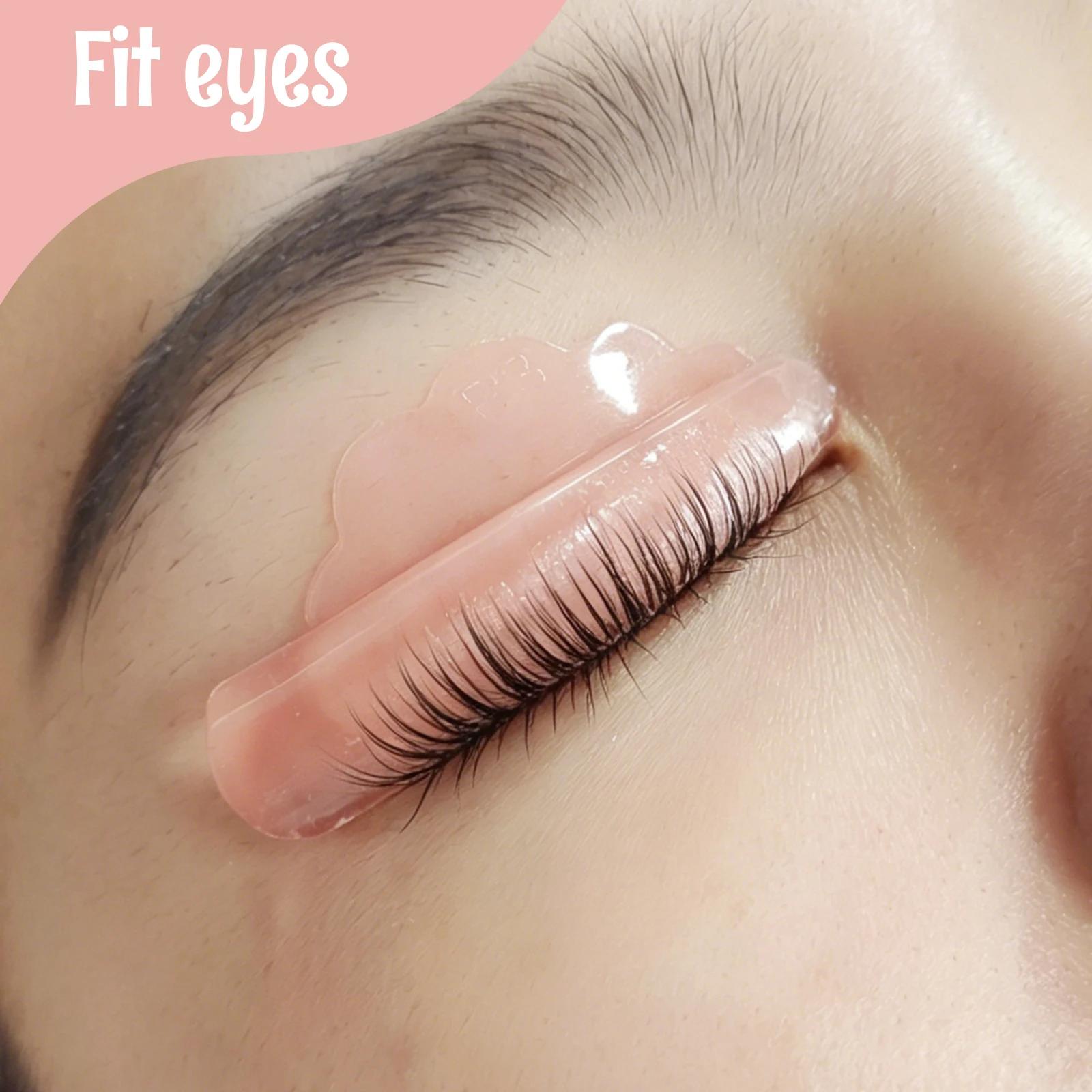 Libeauty nouveau 4 paires de colle gratuite Silicone cils Perm tige bouclier