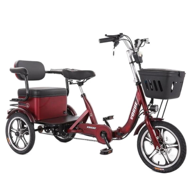 Tricycle Électrique Pliant à 3 Roues pour Deux Adultes