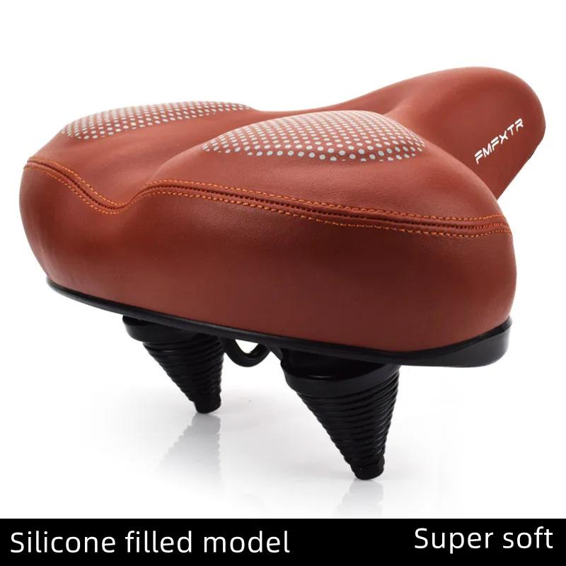 Selle de vélo en silicone et éponge épaisse pour cyclistes sur route et longues distances confortables et sans douleur