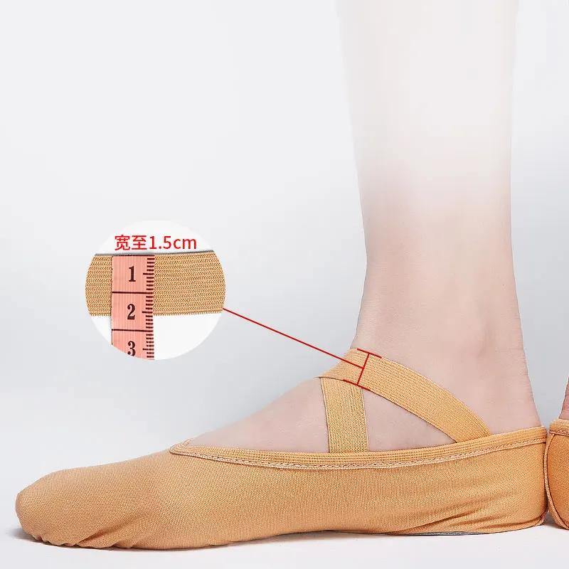 Chaussures de ballet en toile pour femmes - Ballerines plates souples antidérapantes