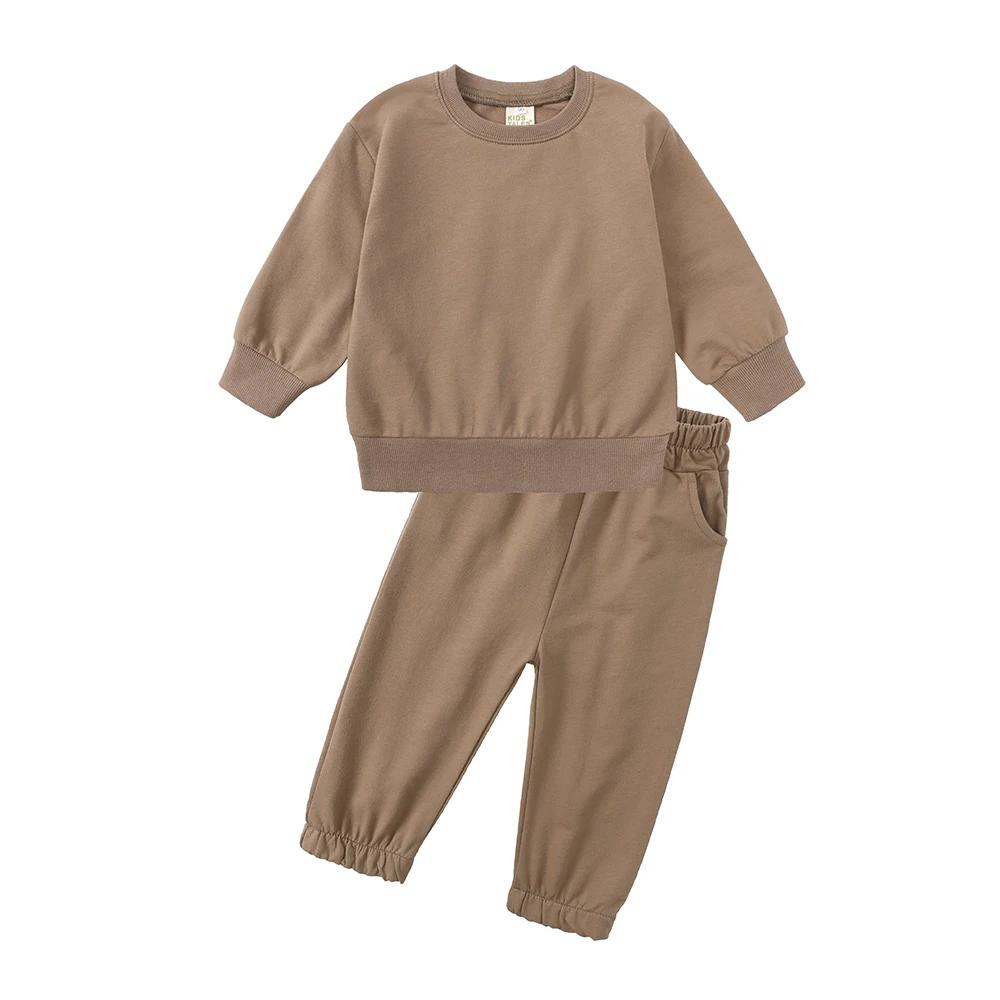 Survêtement fin pour enfants, vêtements de printemps et d'automne, sweat-shirt à manches longues + pantalon, costume pour garçons et filles, tenues de sport pour enfants en bas âge, 2026