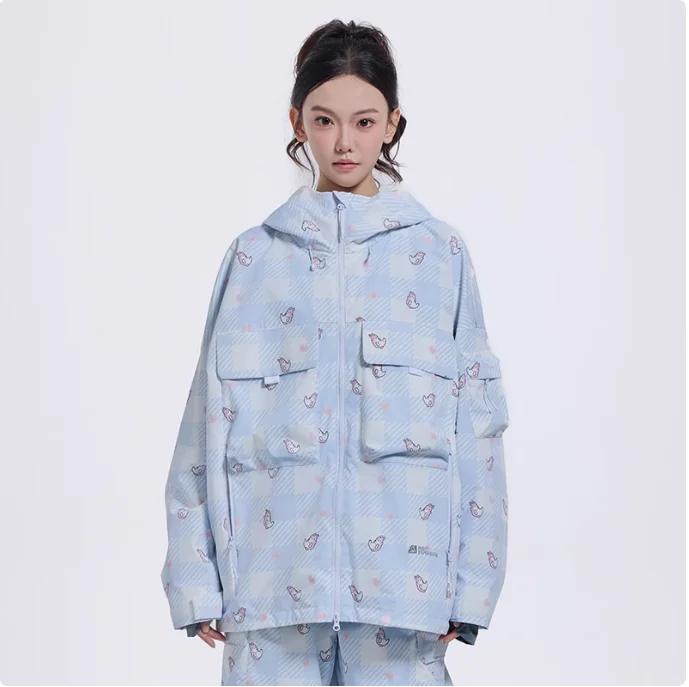 Vêtements de ski coupe-vent imperméables pour femmes, veste résistante à l'usure, simple planche, double planche, mignon, doux, haute expérience